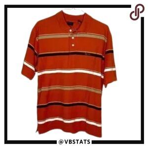 XL Kani Gold Orange Striped SS Polo